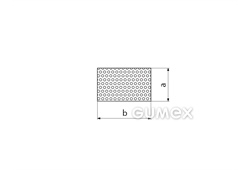 Silikonový mikroporézní profil obdélníkový, 3x10mm, hustota 250kg/m3, -60°C/+200°C, bílý